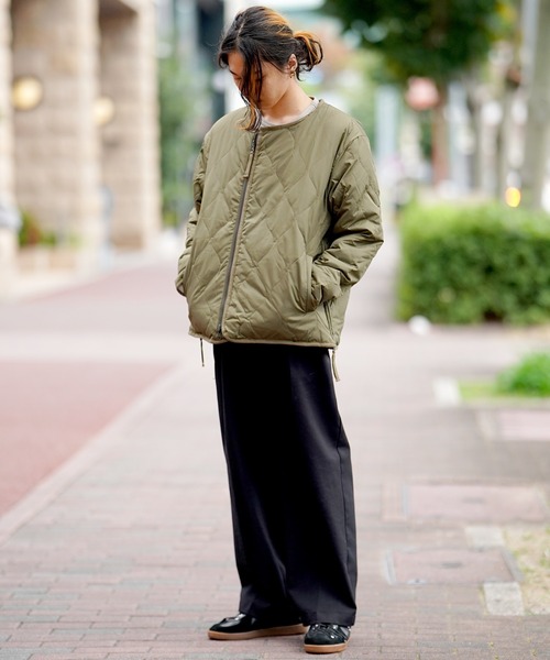さと沖縄»TAION リバーシブルクルーネックダウンジャケット ミリタリー リバーシブル クルーネック ダウンジャケット - TAION