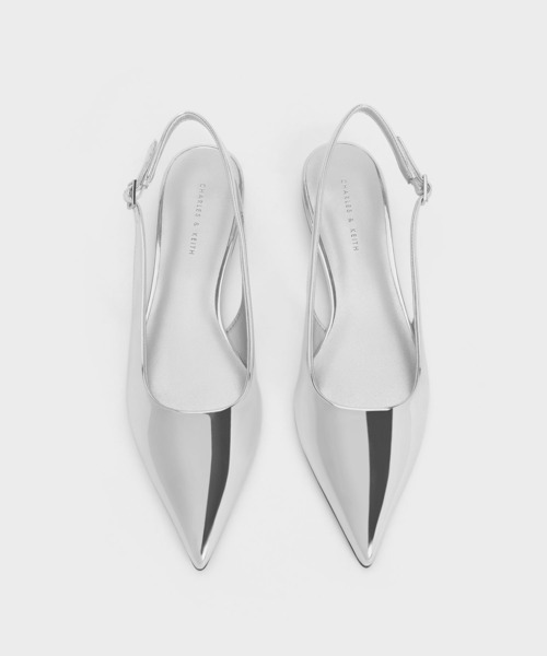 CHARLES ＆ KEITH バレエシューズ パンプス パテント ポイン
