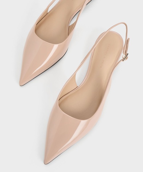 CHARLES ＆ KEITH バレエシューズ パンプス パテント ポイン