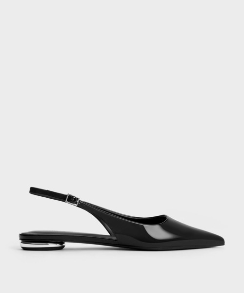 CHARLES ＆ KEITH バレエシューズ パンプス パテント ポイン