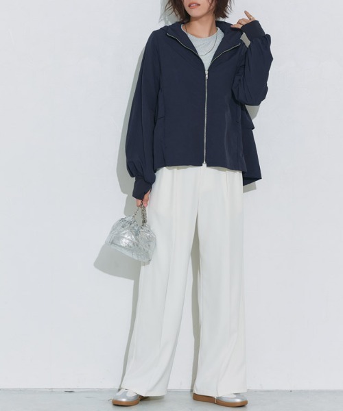 ルネ　ジャージーフリルパーカー 楽天市場】【予約】≪再販≫【送料無料】 UVカット 撥水