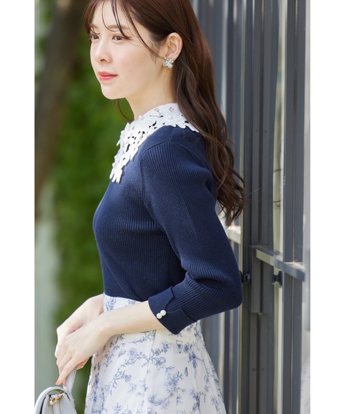 tocco closet（トッコ クローゼット） ニット セーター 2WAYレース