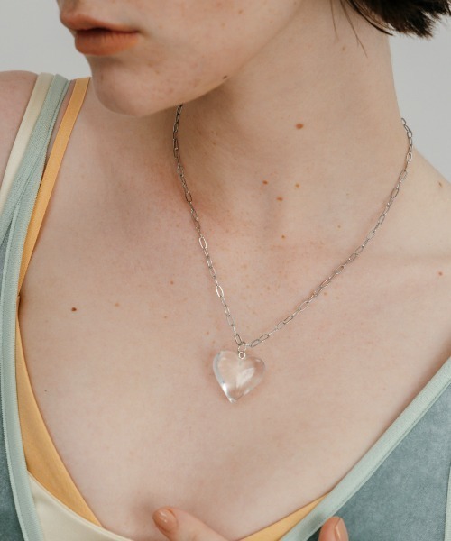 ANU（アヌ） ネックレス clear heart necklace - クリアハート
