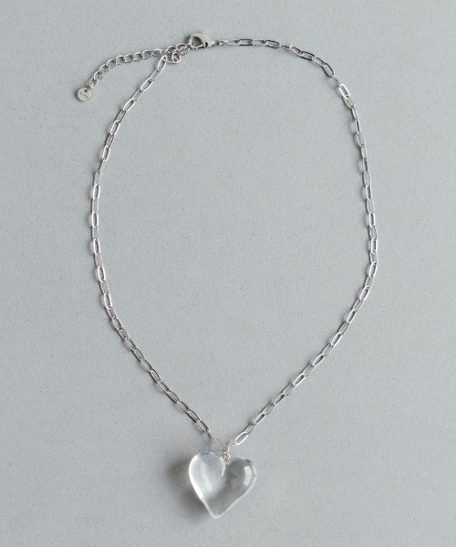 ANU（アヌ） ネックレス clear heart necklace - クリアハート