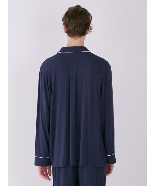 gelato pique（ジェラートピケ） パジャマ 「HOMME」パイピングシャツ