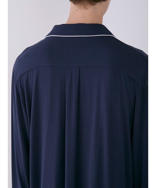 gelato pique（ジェラートピケ） パジャマ 「HOMME」パイピングシャツ