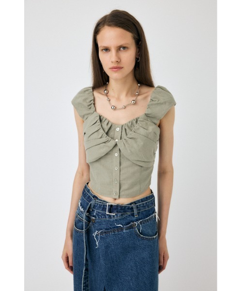 LAYERED GATHERED ブラウス MOUSSY tシャツ LAYERED GATHERED ブラウス レディース