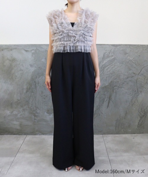 DONOBAN ドレス 「ANDRESD」tulle vest all in one dress セットアップ 