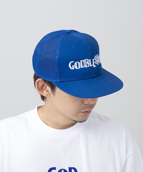 GOD BLESS YOU キャップ 帽子 SLIDE LOGO TRUCKER MESH CAP
