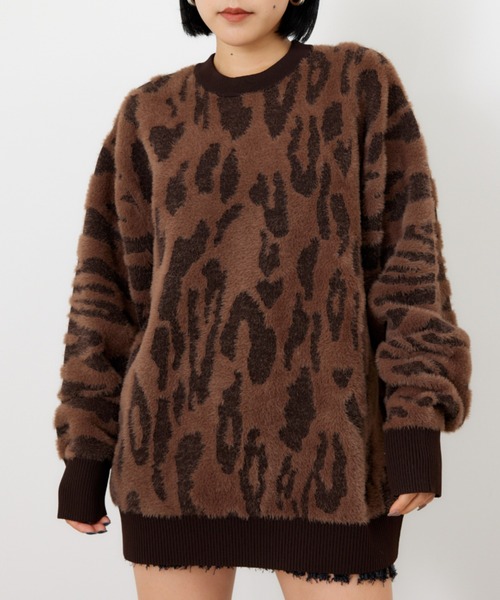 SLY ニット セーター LEOPARD MOLLE JQ TOPS レオパード モール