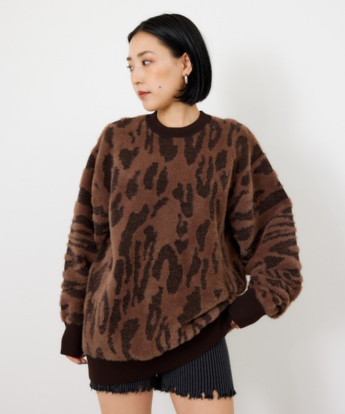 SLY ニット セーター LEOPARD MOLLE JQ TOPS レオパード モール