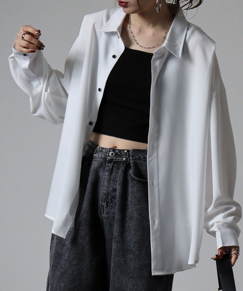 CIAO（チャオ） シャツ タックドレープシャツ メンズ レディース