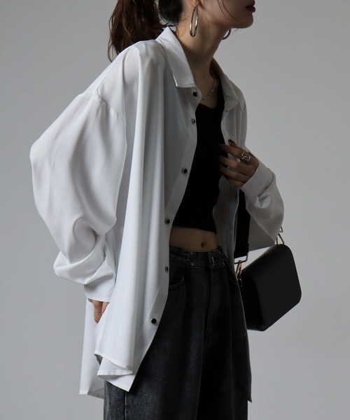 CIAO シャツ ciao タックドレープシャツ メンズ レディース