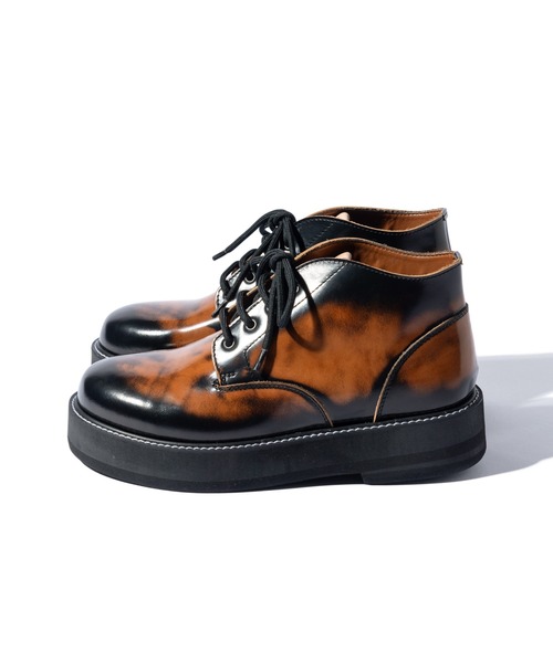 靴 glamb Strummer boots / Black glamb ブーツ Four Holes Chukka Boots / フォーホールチャッカ