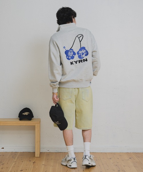 kaoyorinakami cherry halfzip sweat / チェリーハーフジップ