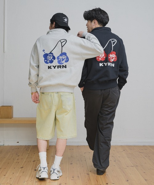 kaoyorinakami cherry halfzip sweat / チェリーハーフジップ