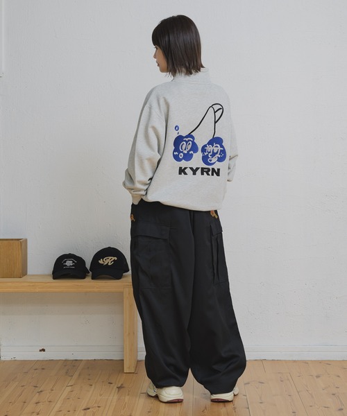 kaoyorinakami cherry halfzip sweat / チェリーハーフジップ