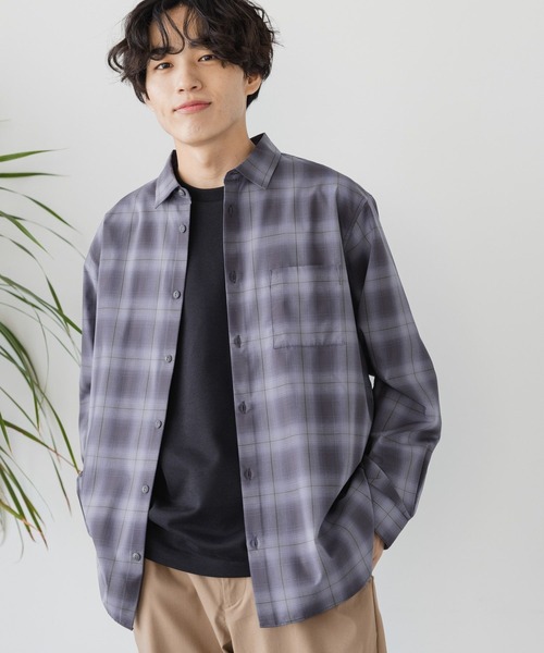 GLOBAL WORK（グローバルワーク） シャツ サラサマレギュラーシャツ