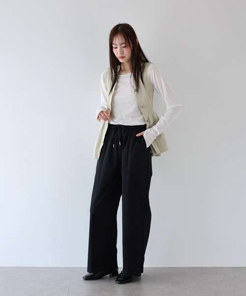 ベスト ジレ ペプラムニットベスト レディース J by blue ベスト ジレ ペプラムニットベスト レディース