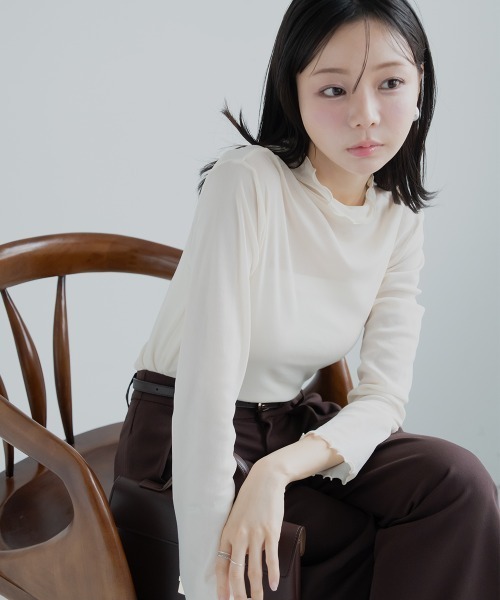 Petitjo（プッチージョ） tシャツ 小さいサイズ シアーハイネック