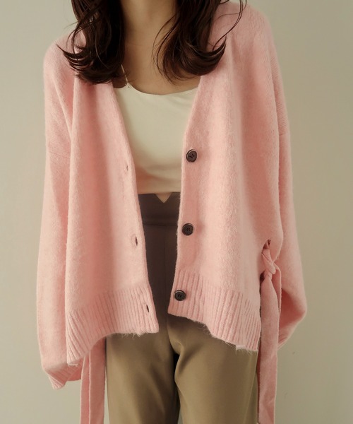 mideal（マイディール） ニットカーディガン FREE ピンク レディース