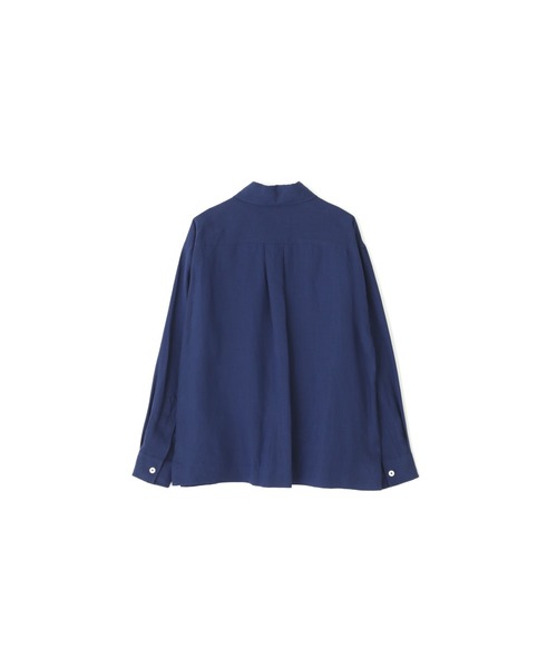 Margaret Howell シャーティングリネン 長袖シャツ（ネイビー） MARGARET HOWELL - マーガレットハウエル SHIRTING LINEN ノー