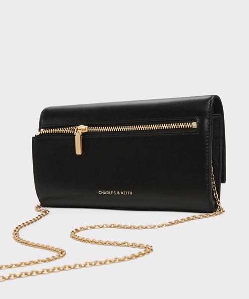 CHARLES&KEITH◆Lennie チェーンハンドルウォレット◆送料込 CHARLES ＆ KEITH 財布 Lennie レニー チェーンハンドル