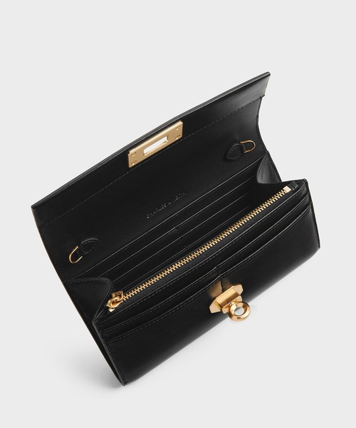 CHARLES&KEITH◆Lennie チェーンハンドルウォレット◆送料込 CHARLES ＆ KEITH 財布 Lennie レニー チェーンハンドル
