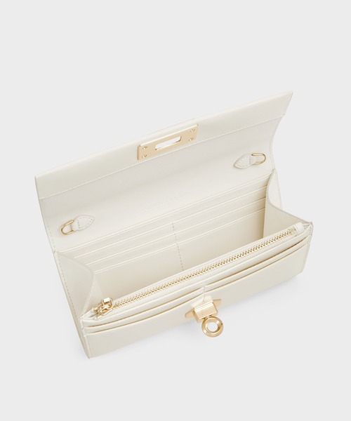 CHARLES&KEITH◆Lennie チェーンハンドルウォレット◆送料込 CHARLES ＆ KEITH 財布 Lennie レニー チェーンハンドル