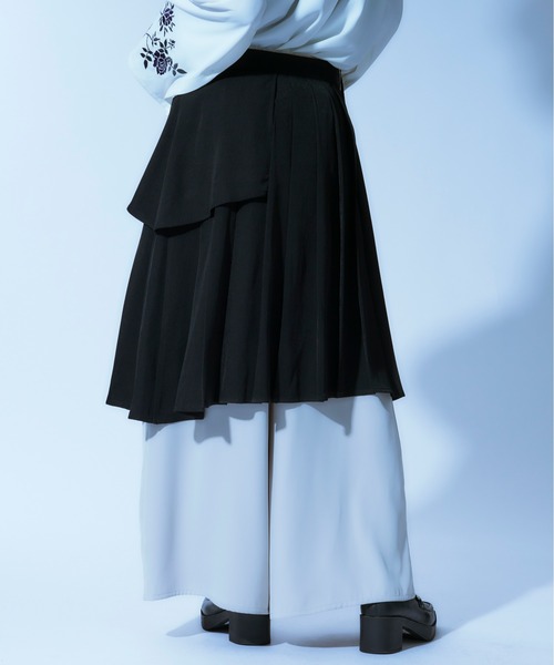 Ellno Loset（エルノロゼット） スカート レースアッププリーツラップ