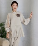 パンツドレス プリーツ切り替え セットアップ ...の詳細画像3