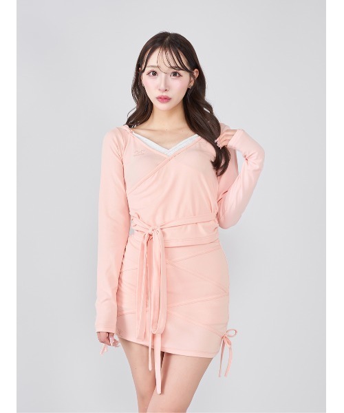 Darich（ダーリッチ） セットアップ カシュクールギャザーセットアップ