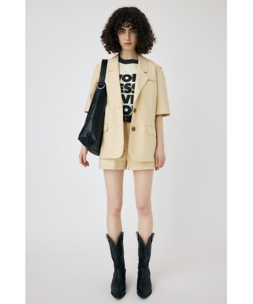MOUSSY SHORT SLEEVE テーラードジャケット MOUSSY ジャケット テーラードジャケット SHORT SLEEVE TAILORED