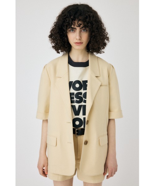 MOUSSY テーラードジャケット・パンツ セットアップ サイズ2 レンガ色 MOUSSY ジャケット テーラードジャケット SHORT SLEEVE TAILORED