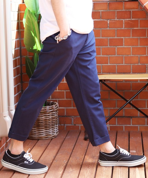 8 チノパン ストレッチチノクロップドパンツ メンズ レディース