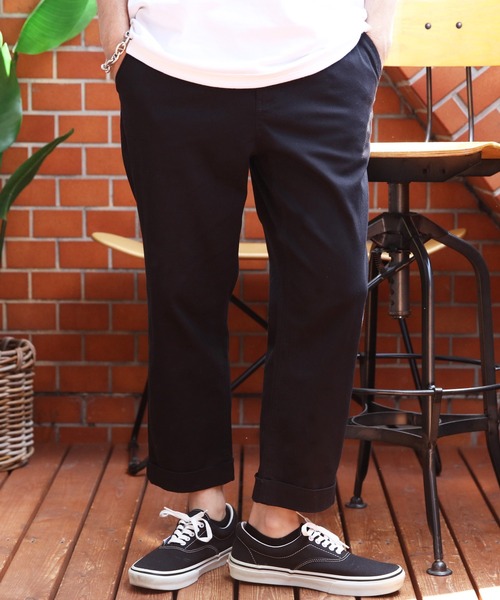 8 チノパン ストレッチチノクロップドパンツ メンズ レディース