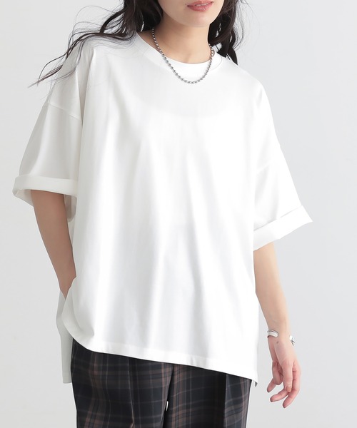 希少☆クリスチャンワイナンツ☆オーバーサイズブラウス☆ホワイト 半袖 トップス for/c（フォーシー） tシャツ 接触冷感オーバーサイズTシャツ