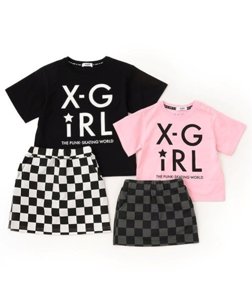 FILA チェック柄 Tシャツ スカート セット Tシャツ＋リボンチェックスカートセット02647 – Foonique