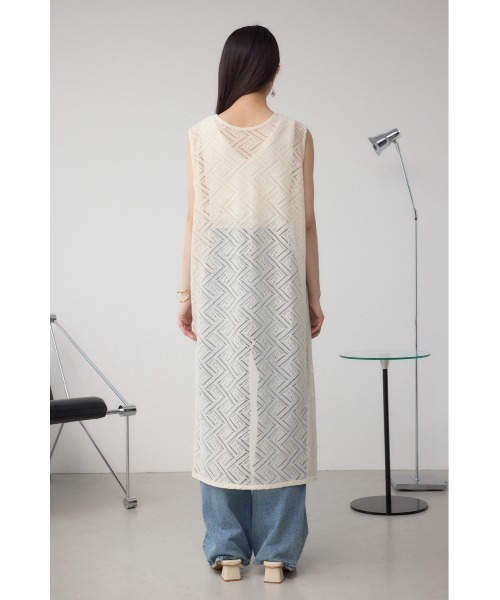 ベスト ジレ 「堀田茜さん着用アイテム」前後2WAYレースロングジレ レディース AZUL BY MOUSSY ベスト ジレ 「堀田茜さん着用アイテム」前後