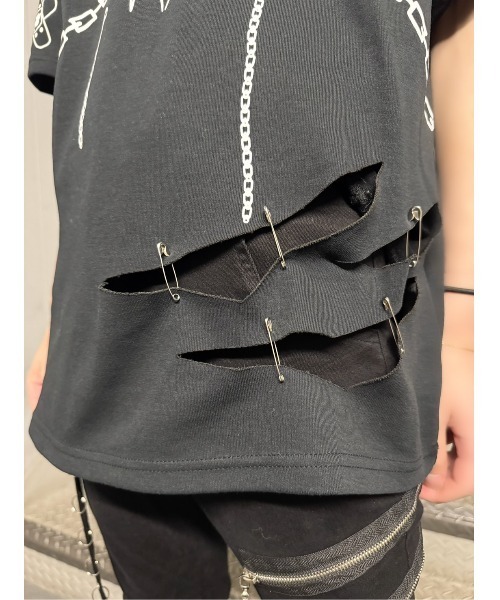NOVESSEL tシャツ A'GEM/9 × .kom「AOSPACE」安ピン付きチェーン