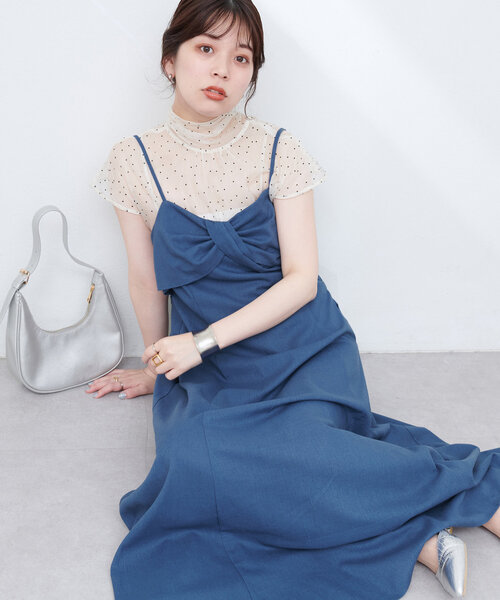 【新品・タグ付き】osonoねじりリボンキャミワンピース osonoねじりリボンキャミワンピース | natural couture