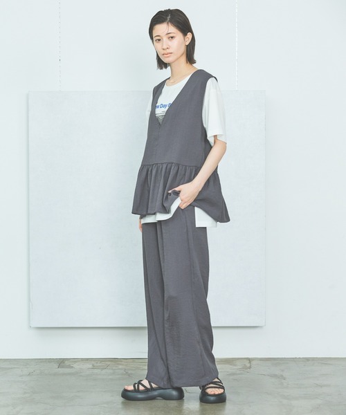 LAKOLE（ラコレ） ワイドパンツ パンツ 「セットアップ対応・多機能