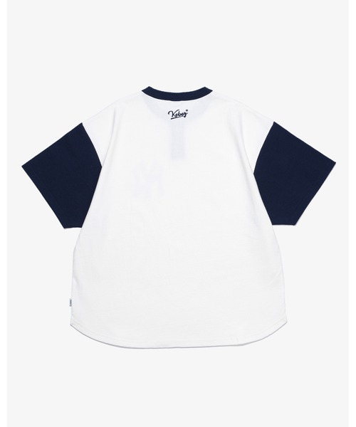 【KEBOZ】KEBOZ × MLB NEW YORK METS ROUND HEM S/S TEE KEBOZ tシャツ × MLB NEW YORK METS LOGO S/S TEE メンズ