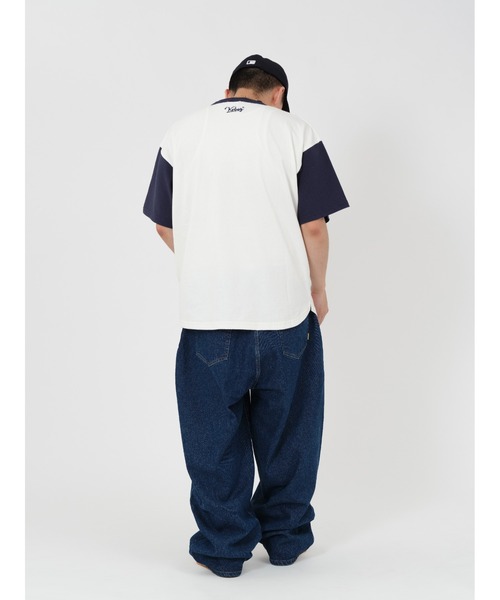 【KEBOZ】KEBOZ × MLB NEW YORK METS ROUND HEM S/S TEE KEBOZ tシャツ × MLB NEW YORK METS LOGO S/S TEE メンズ