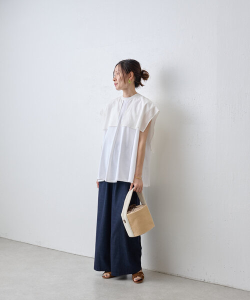 BEARDSLEY 半袖シャツ ビアズリー BEARDSLEY 半袖Tブラウス （white） - ファッション