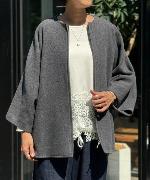 BEARDSLEY ウールポンチョコート BEARDSLEY コート アウター ウールポンチョコート レディース