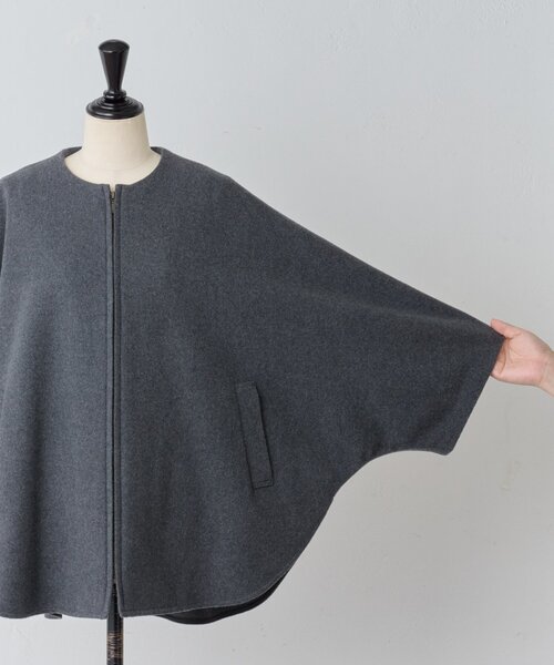 BEARDSLEY コート アウター ウールポンチョコート レディース