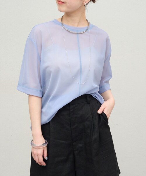 ブラウス シャツ シアーカットプルオーバー レディース