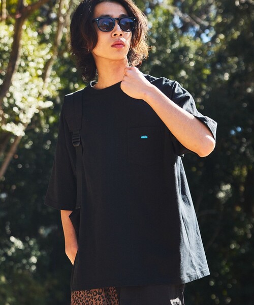 「FREAK'S STORE」 「KAVU」半袖Tシャツ LARGE ブラック メンズ
