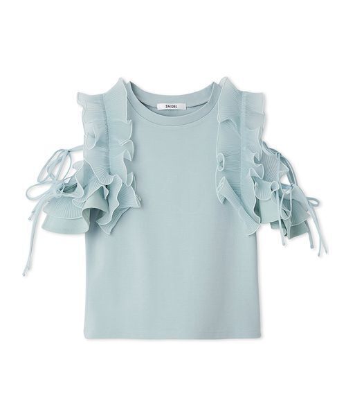 SNIDEL（スナイデル） tシャツ プリーツフリルカットプルオーバー